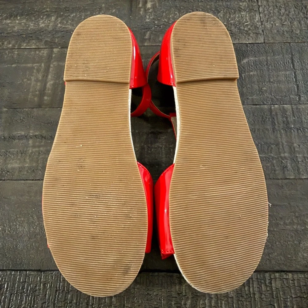 Calluna Gemma Red Double Bow Patent Sandals Girls 2Y EUC Holiday Party